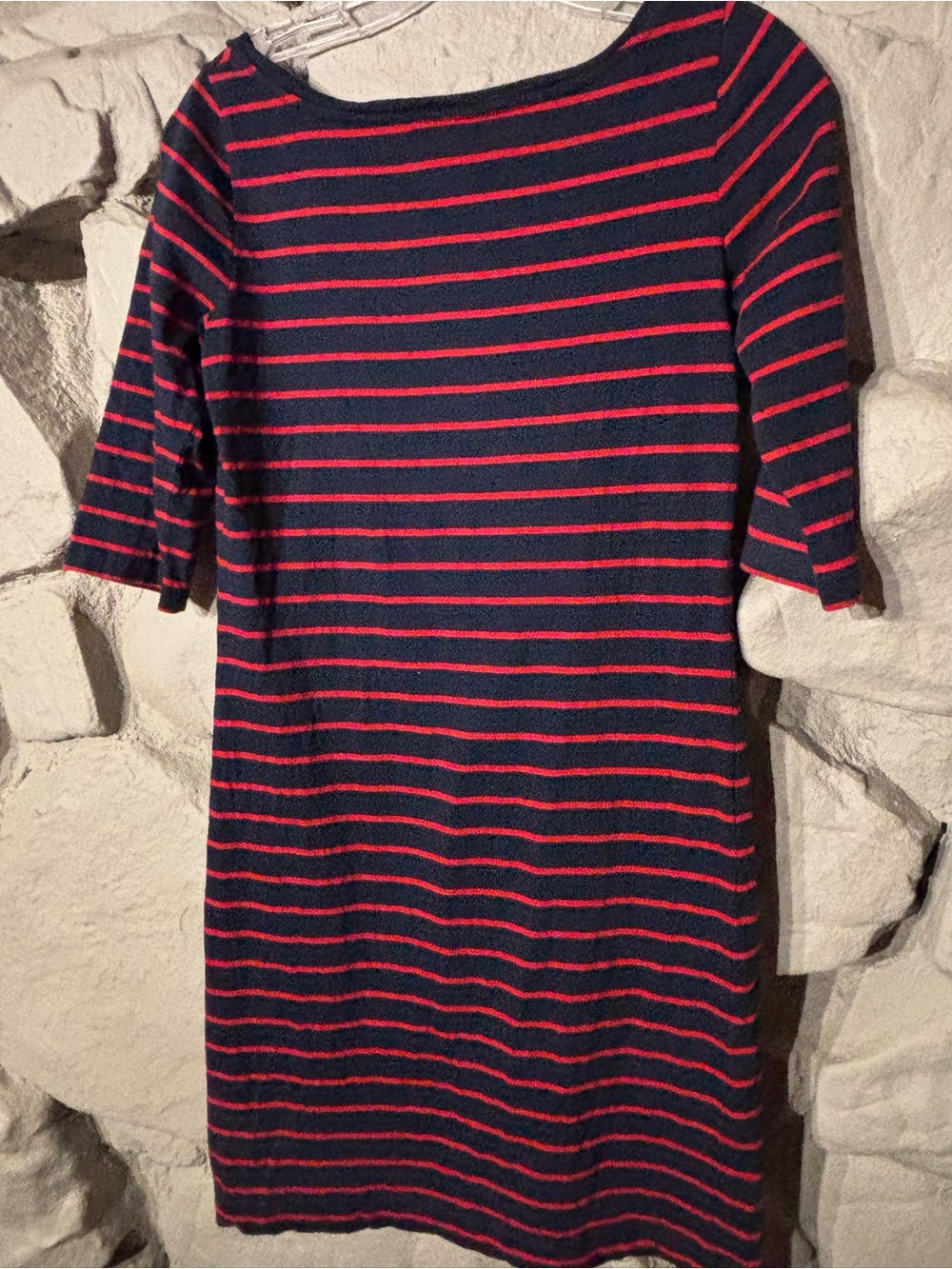 French Connection Striped Mini Dress in Blue & Red Size Medium